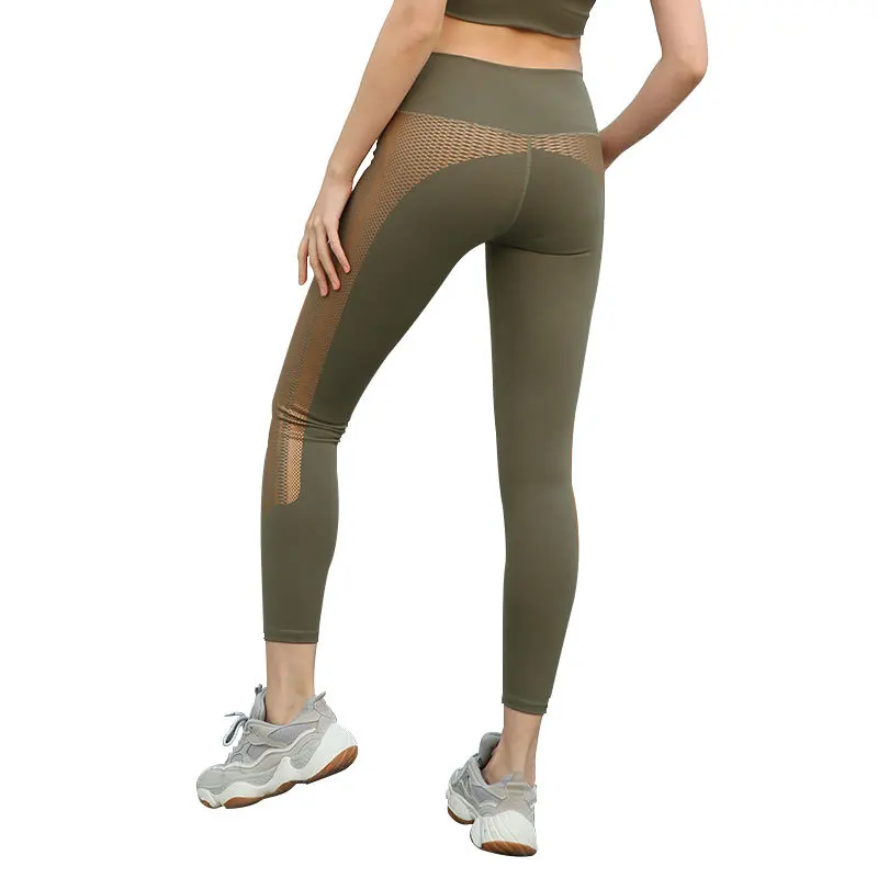 

New leggings for fitness pants female elastic tight high waist breathable running sports pants gym leggings women yoga pants