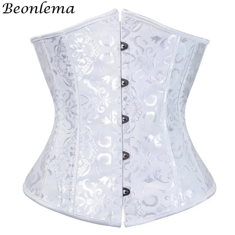 Beonlema размера плюс корсет под грудь женский пояс моделирующий Корсе Свадебный белый сексуальный корсетный корсет в стиле стимпанк красный черный корсетт