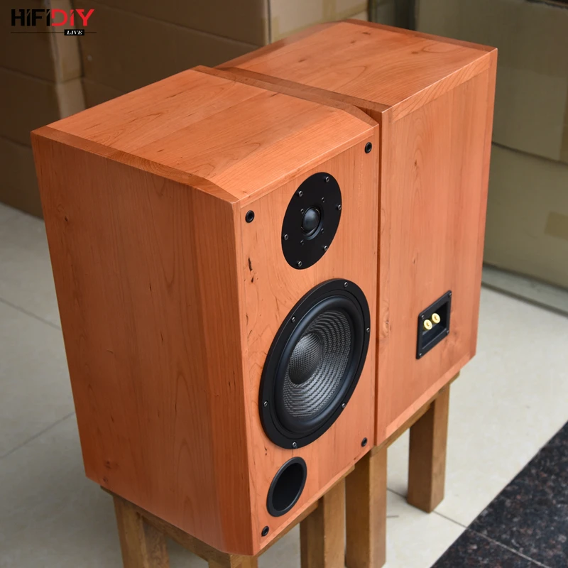 HIFIDIY аудио вишня полностью натуральное дерево 8 дюймов колонки 200 Вт* 2 HIFI DIY пассивное аудио 2,0 книжная полка звуковая коробка T8 SM-814TT