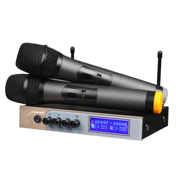 

Professional Handheld Microphone Support Dual BT Connection Micro Playing Music Karaoke with LED Light EU/US/UKPlug For Optional
