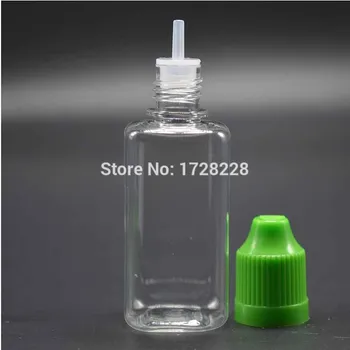 

30ml 3000pcs/lot Child Proof Plastic Bottle PET Square Bottle with Colorful Caps and Long Thin TIps for Most Liquids 30 ml