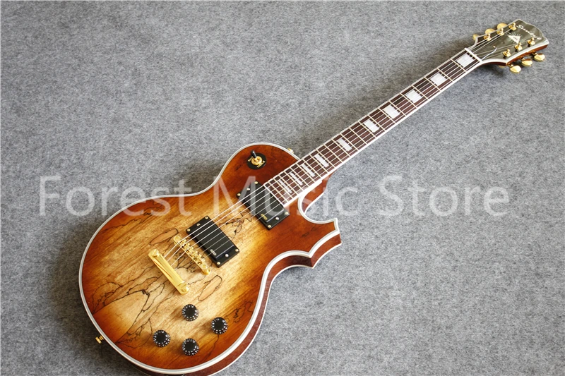 

New Arrival Nature Wood Grain Glossy Finish Suneye LP Custom Style Electric Guitar With Gold Hardware Lefty Available