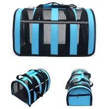 Оксфордская ткань модная переноска для кошек и собак, дышащая сетчатая сумка, складная клетка для питомцев, переноска для маленьких средних собак, кошек, уличная переноска