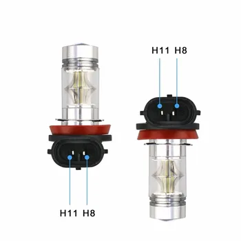 

LED Bulbs Super Bright Fog Lights 12V-24V H8 H11 DRL Driving Tail Lamp Source parking 1250LM Auto 6000K White Car Light