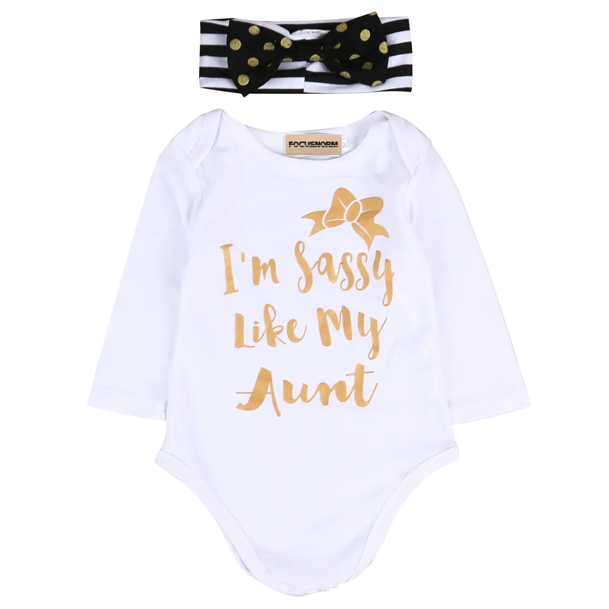 

New arrivals Newborn Baby Girl Boy sassy Bodysuit funny letter print Cotton Jumpsuit Clothes long sleeve Spring white Bodysuit