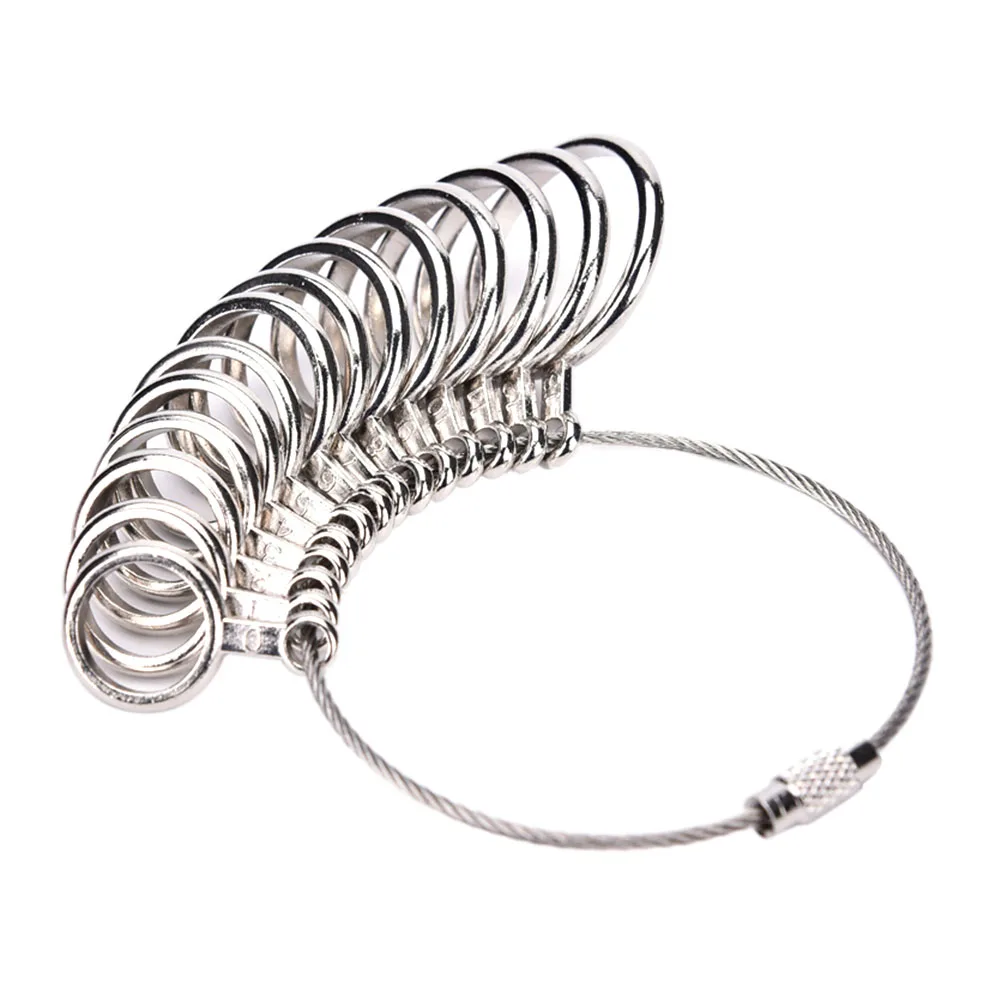 14Pcs Standard Ring Sizer Finger Gauge Ring Measuring Sizes Jewelry Tool & Equipments US Size 0