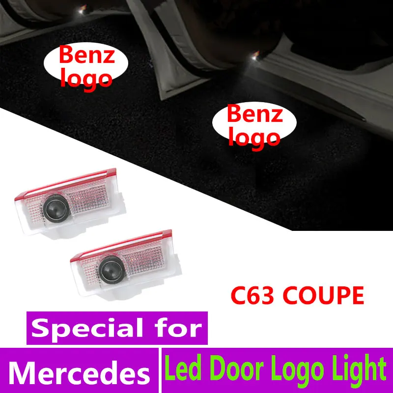 2X для Mercedes Benz c coupe c63 c204 c180 светодиодный автомобильный логотип светильник