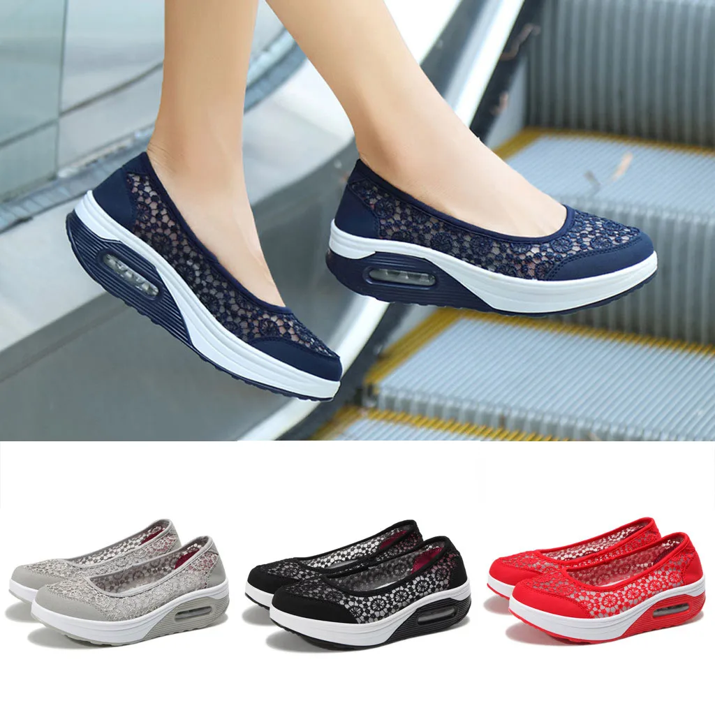 

2019 basket femme sneakers women women's summer Fashion Ladies Lace Hollow Breathable Non-Slip Shoes Sneakers Casual Shoes #4gh