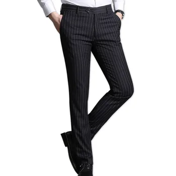 

Men's suit pants business casual decoration classic suit pants wedding men's striped casual pants slim trousers