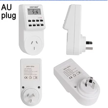 AU Plug цифровой Еженедельный Программируемый Электрический настенный разъем питания таймер розетка выключатель времени часы 220 В 110 В переменного тока