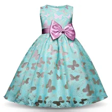Нарядное платье принцессы с бабочками для девочек; Праздничная детская одежда; платье для маленьких девочек на свадьбу и выпускной; платье для дня рождения
