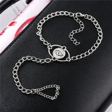 Vintage Men Women Punk Finger Ring Bracelet Eys Pattern Round Charm Link Chain Bracelet Ring Jewelry Vintage Men Women Punk Finger Ring Bracelet Eys Pattern Round Charm Link Chain Bracelet Ring Jewelry