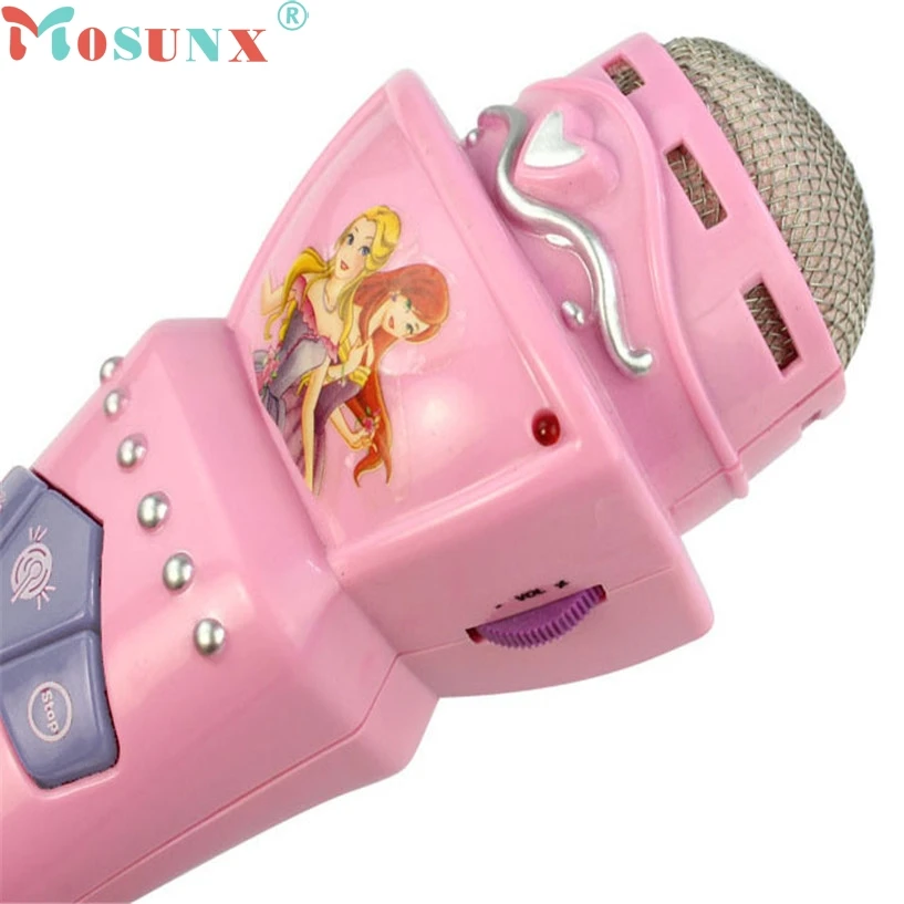 Mosunx Mecall беспроводной для девочек и мальчиков светодиодный микрофон Микрофон Караоке Пение Дети Забавный подарок музыкальная игрушка розовый No02