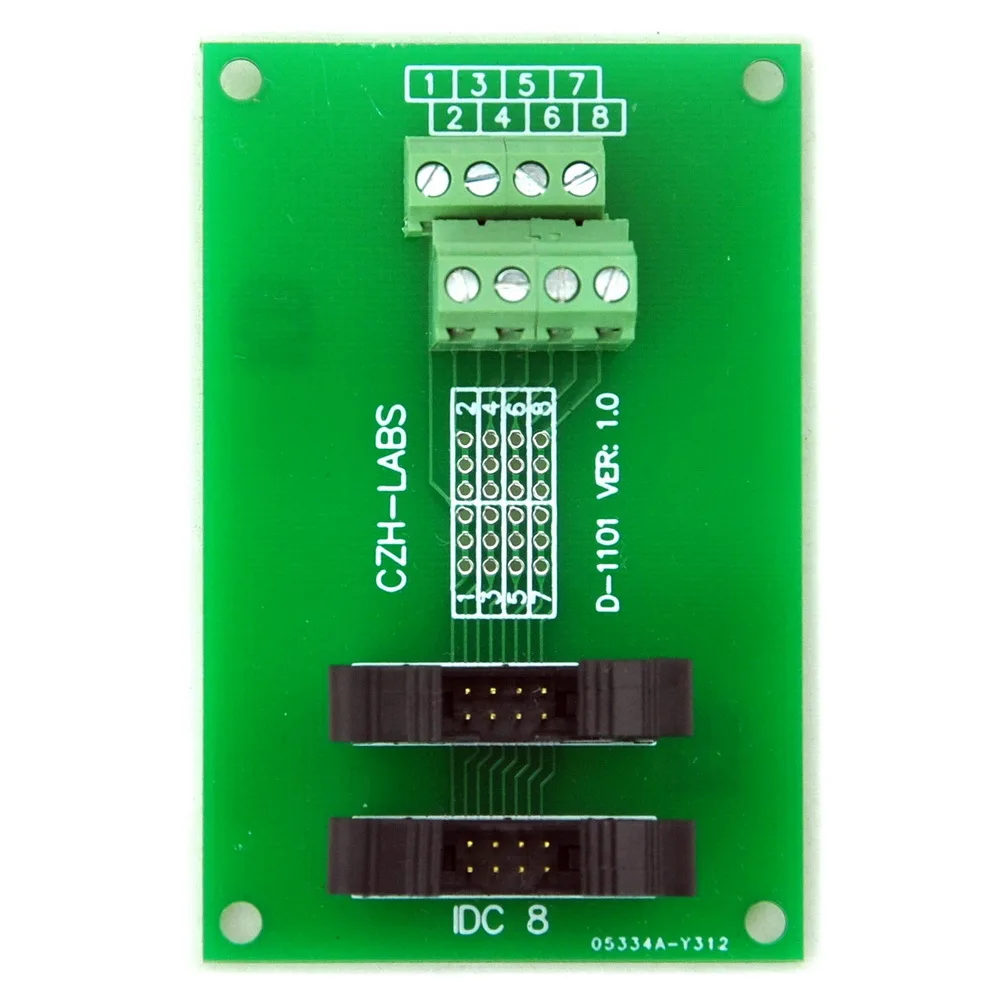 

IDC-8 2x4pins 2.0mm Dual Male Header Breakout Board, Screw Terminal Connector.