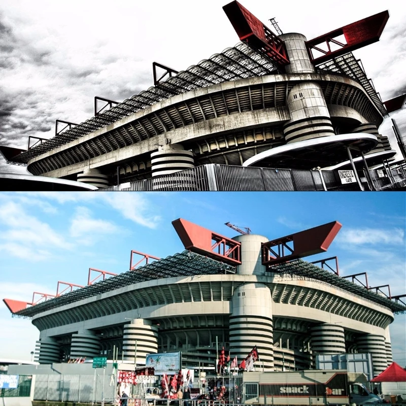 Ceny Klasyczne Puzzle Giuseppe Meazz San Siro Puzzle 3D architektura stadiony piłkarskie Stadio zabawki modele w skali zestawy papier budowlany