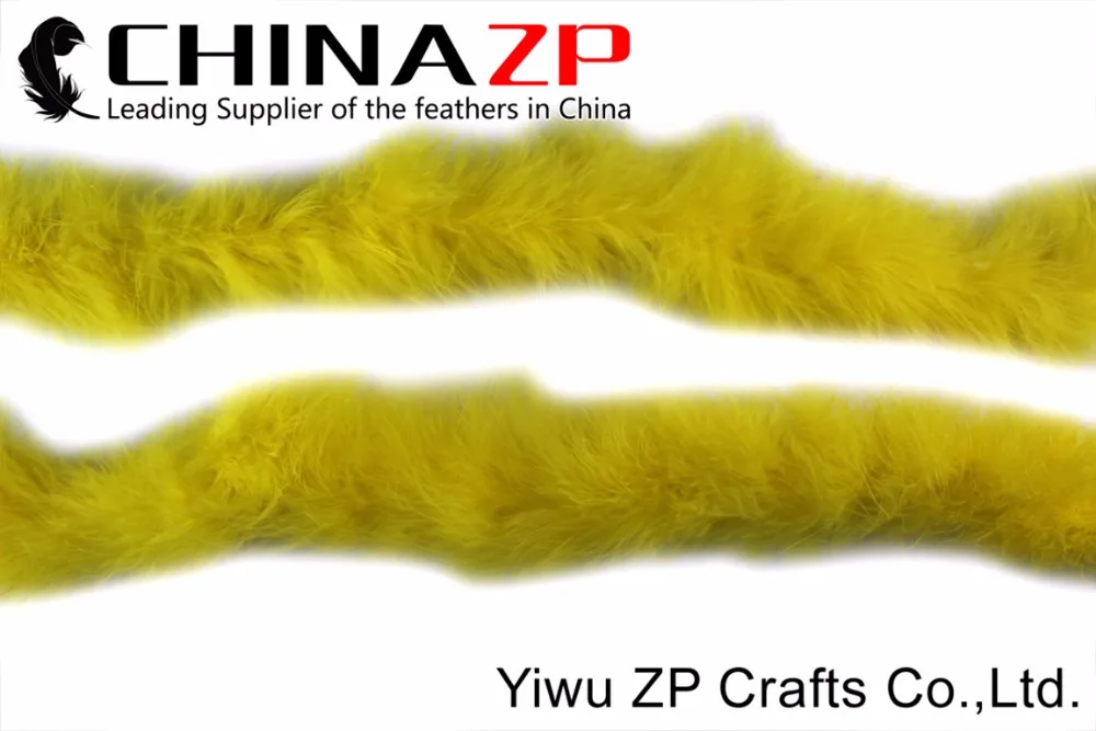 Yellow marabou feather boa  (2)
