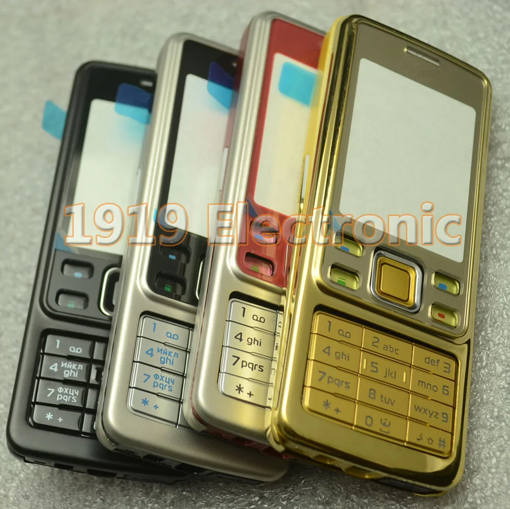 

5 Color New Full Complete Mobile Phone Housing Cover Case+English Or Russian Or Hebrew Keypad For Nokia 6300 + Tools