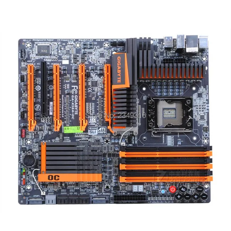 Оригинальная материнская плата DDR3 24G Gigabyte GA-X58A-OC X58 G1.Sniper 1366 контактов десктопная с