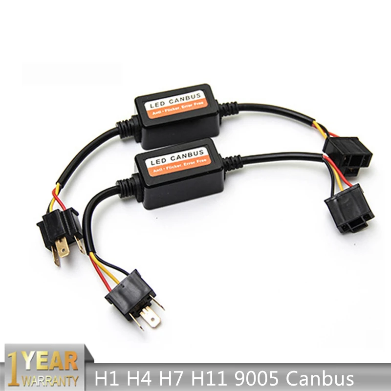 Комплект из 2 предметов EMC H4 Автомобильный светодиодный декодер HID CAN шина с