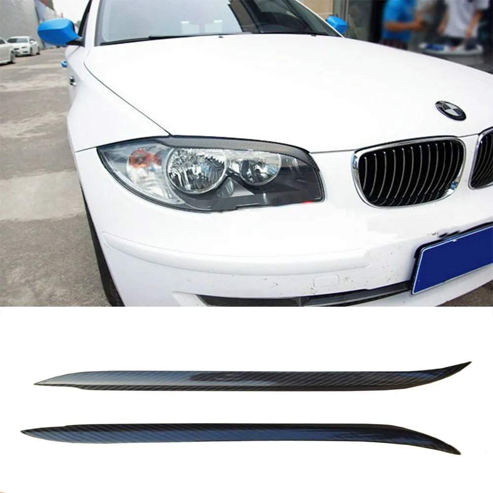 Buy E87 E82 Carbon Fiber car Front Headlight Eyebrows