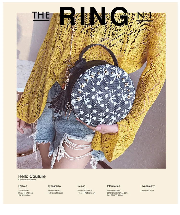 

Free Shipping Korean Hot Sale Money Bag Pu Leather Shoulder Bags With Embroidery Pearl Fashion Tassel Handbag Bolsas Femini
