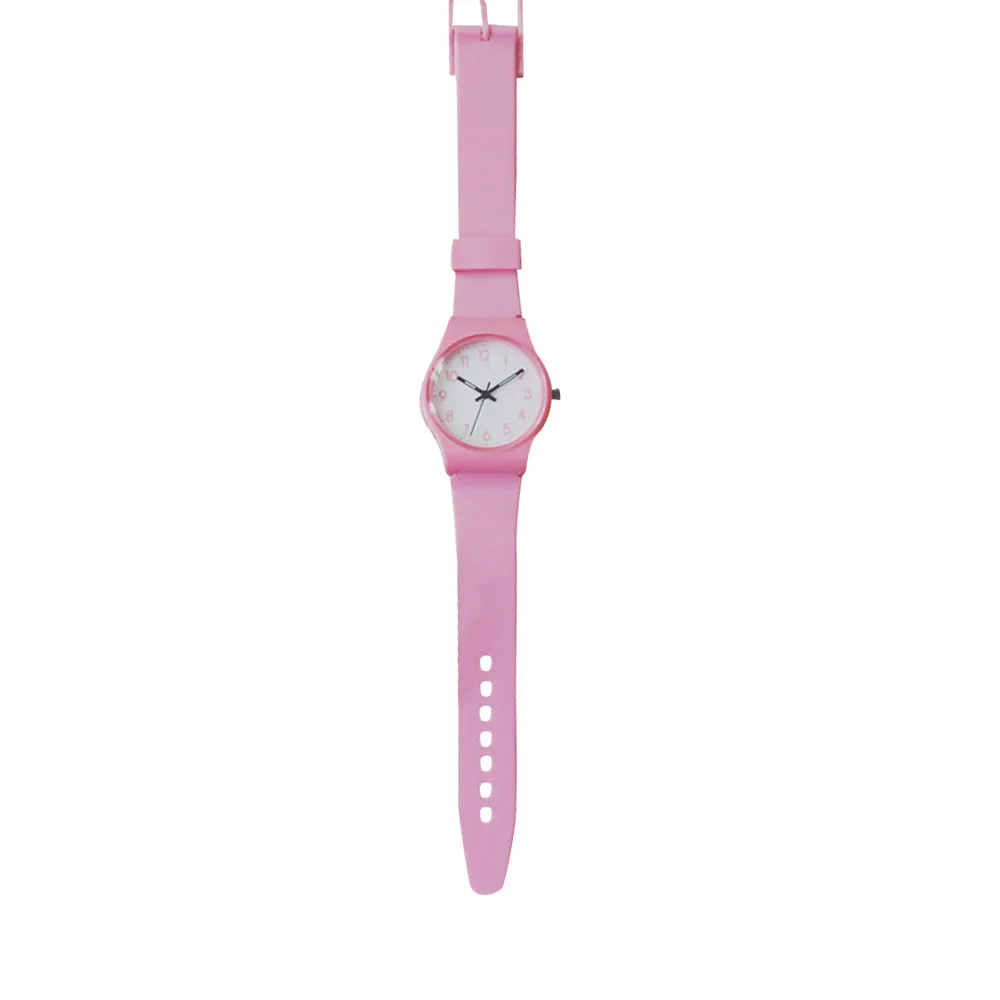 Яркие цвета маленькие свежие женские часы силиконовый Кварцевый Ремешок наручные женские часы подарок повседневные модные часы horloges vrouwen# B