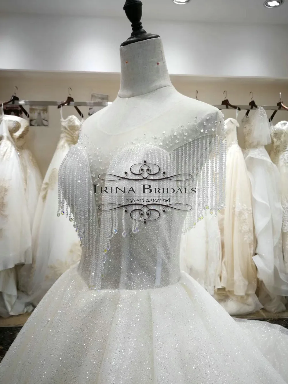 Brautkleider hochzeitskleid колпачок рукава бисер свадебное платье с завязками