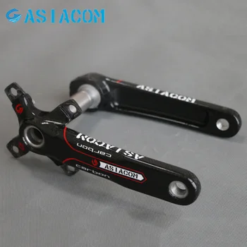 

New ASIACOM Full Carbon Fiber Cycling Bicycle Crank MTB Road Bike Crankset Length 170mm Ultra-light Mountain Bicycle Parts