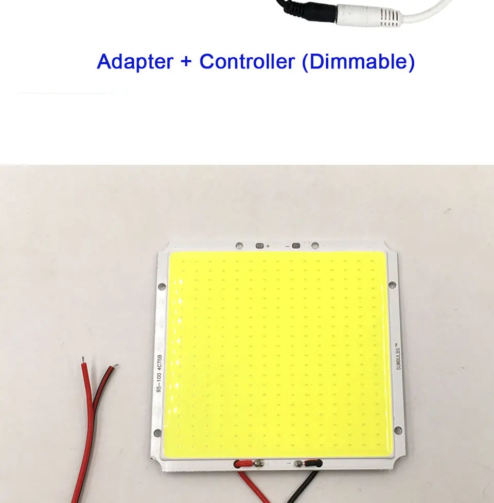 10095mm 50W Dimmable LED Light Bulb COB Chip 12V 110V 220V LED Lamp with Dimmer Controller Cold Warm White Lighting for DIY (7)