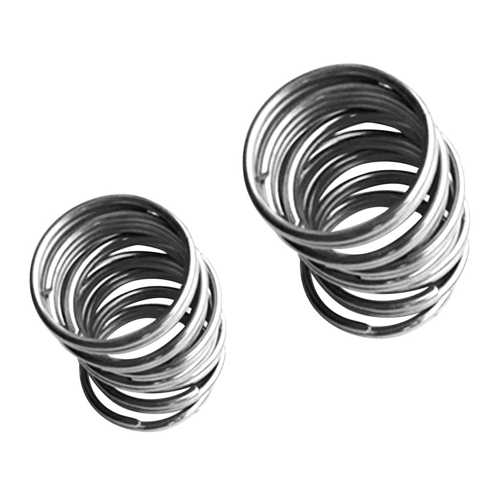 20X Durable Portable 316 Stainless Steel Gear Attachment Split Ring for Underwater Scuba Diving Surfing Boating 30mm+22mm