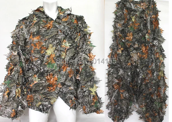 Камуфляжный весенний джунгли листовая 3D быстрый сухой Realtree Ghillie костюм куртка и брюки