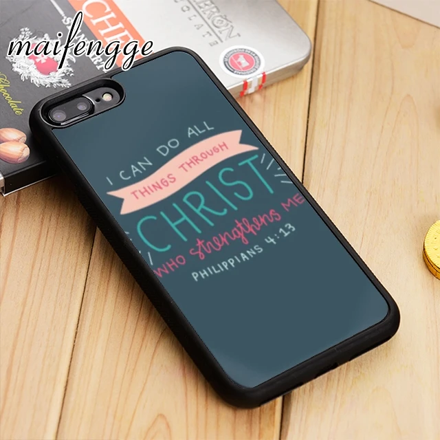 maifengge Christ Jesus Bible Verse Cross phone Case cover For iPhone 6s 7 8 plus 11 12 Pro X XR XS max Samsung S7 edge S8 S9 S10 | Мобильные