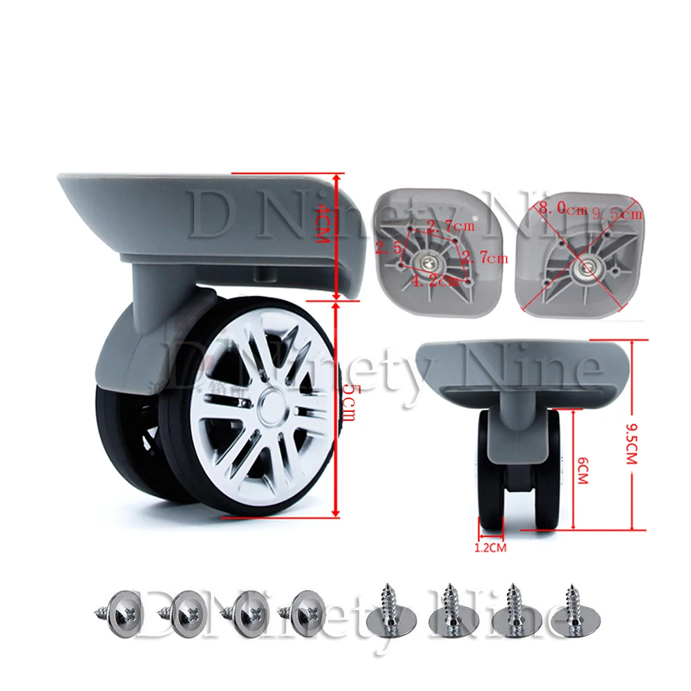2 шт. A65 Бесшумная колесная тележка, багажные колеса, аксессуары, ролик для партии, запасные части для багажа, колеса, чемодан, ремонт