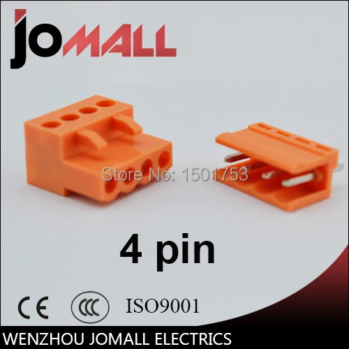 5.08mm Pitch 4 pin 4 way Terminal Block Plug Connector