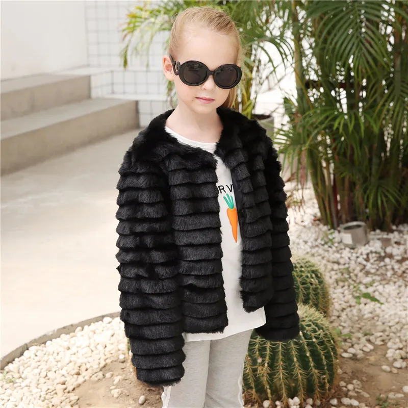 Зимнее пальто с искусственным мехом для маленьких девочек, европейский стиль, нарядная теплая куртка, костюм, От 2 до 10 лет, Детская верхняя одежда, детская одежда