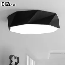 Bwart современный светодиодный потолочный светильник Алмазные линии простые украшения RC затемнения светильники для столовой кровать гостиная потолочный светильник