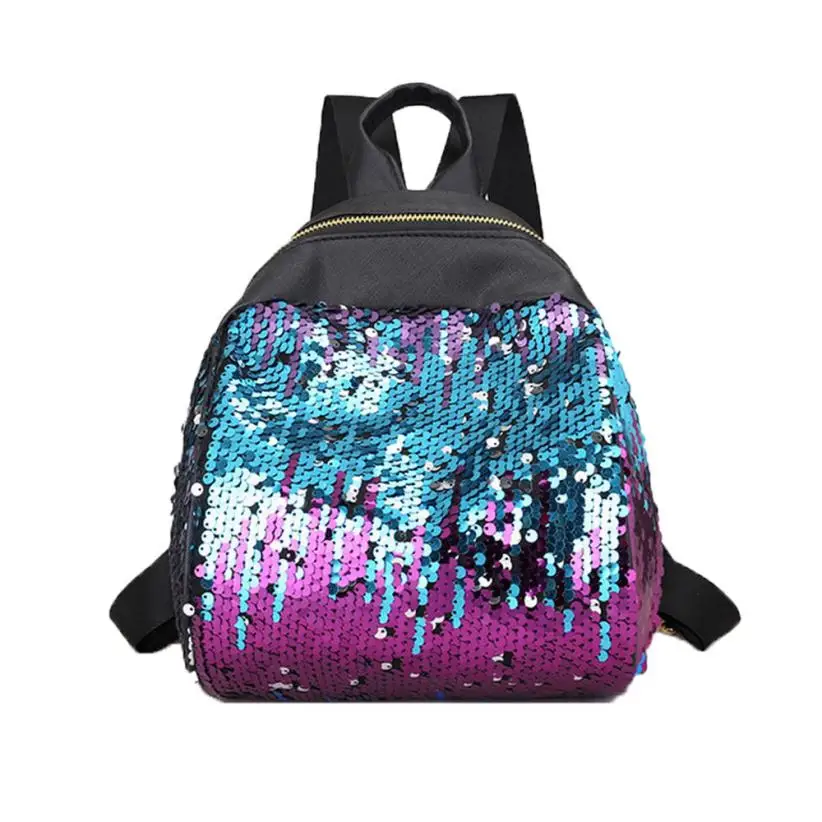 Buy Women Bagpack Travel Casual Sequin Backpack Colorful Backpack Woman