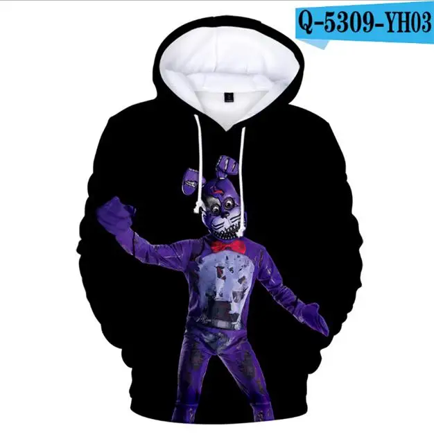 Kids gril Funny 3D Hoodies Five Nights at Freddy Autumn Winter Pop Cool kids Five Nights at Freddy 3D Hoodie Sweatshirt - Цвет: color at picture