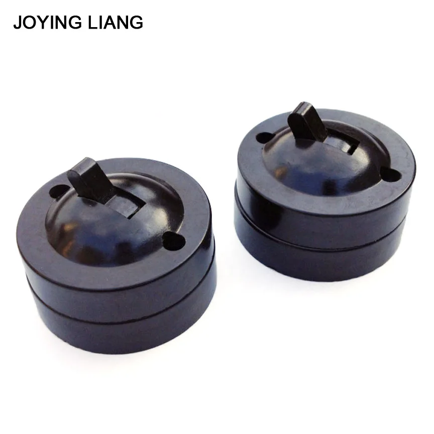 

JOYING LIANG Round Flat Base Toggle Switch Single Control Lever Switch Retro Style Dark Brown Bedside Switch 6A 250V 12pcs/lot