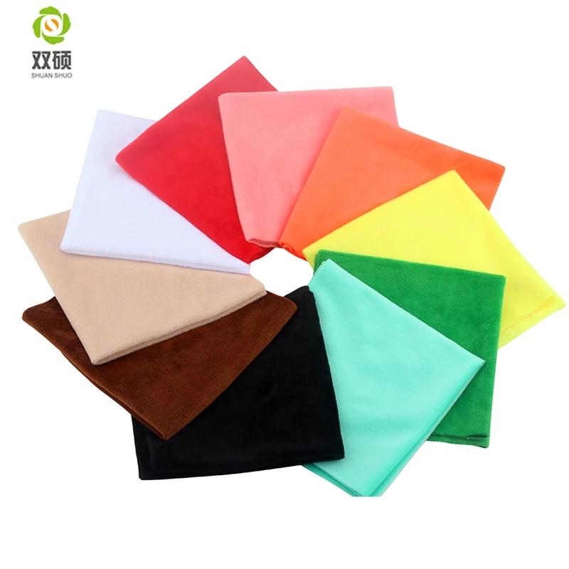 PlushToys ShuanShuo Super Macio Material de Pelúcia Curto Super Macio Tecido Para DIY Dedo Brinquedos de Pano Artesanal 10 pçs/lote 30*30 cm