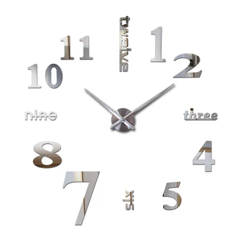 

Wall clock watch clocks reloj de pared home decoration wall clcoks 3d acrylic special sticker Living Room Needle