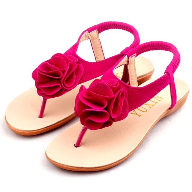 Girls Roman Sandals Children PU Leather Beach Shoes 2016 Summer