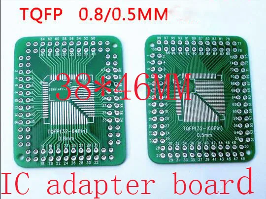 100 шт. плата передачи FQFP TQFP 32 44 64 80 100 SMD LQFP DIP 0,5/0,8 мм адаптер