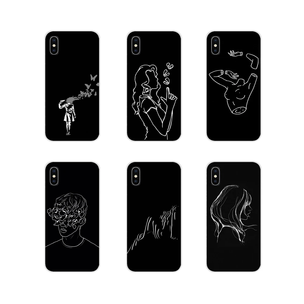 

Accessories Phone Cases Covers Line art body painting For Huawei P Smart Mate Honor 7A 7C 8C 8X 9 P10 P20 Lite Pro Plus