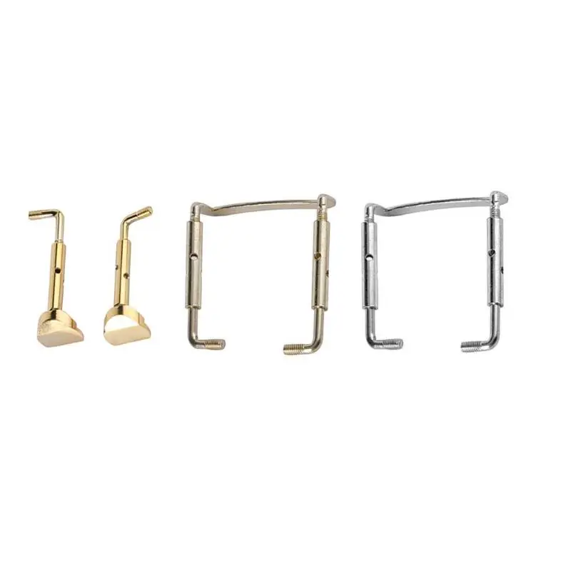 4 pcs الكمان الذقن الراحة Chinrest مطلي المشبك المسمار النيكل الكمان آلات موسيقية الكمان أجزاء الملحقات ل 3/4 4/4 الكمان