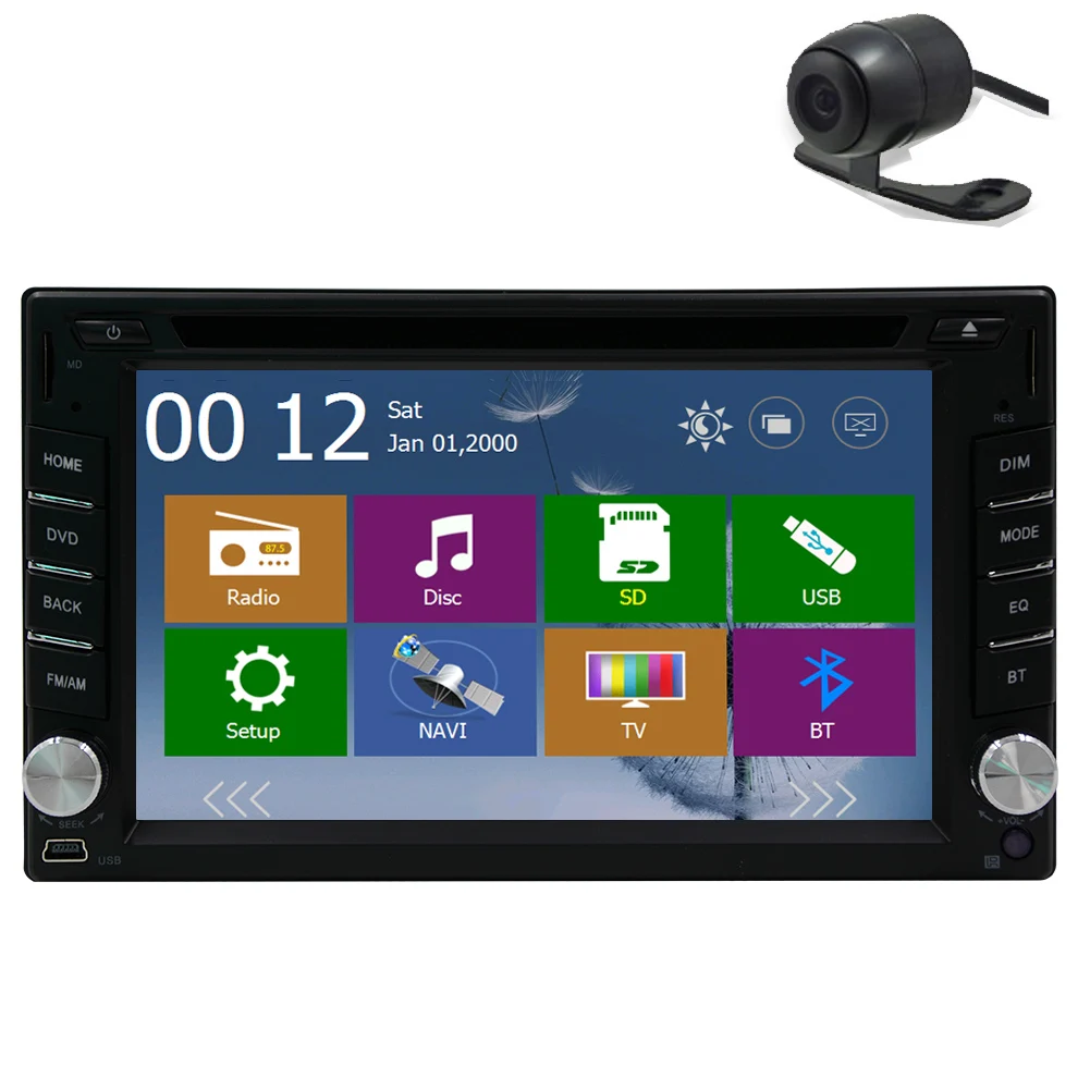 Cheap PC Receiver Bluetooth Movie USB 3D Car Stereo Accessory DVD Player Head Unit SD AMP GPS Radio Autoradio FM Map+CAM+3G 13