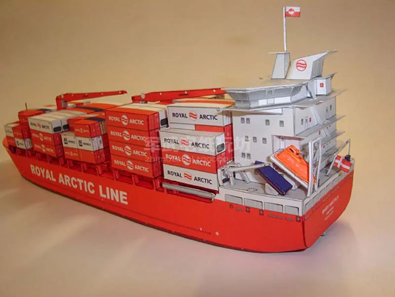 Новинка 2019 контейнерная Бумажная модель переноска Greenlandic MARY ARCTICA масштаб 1:400