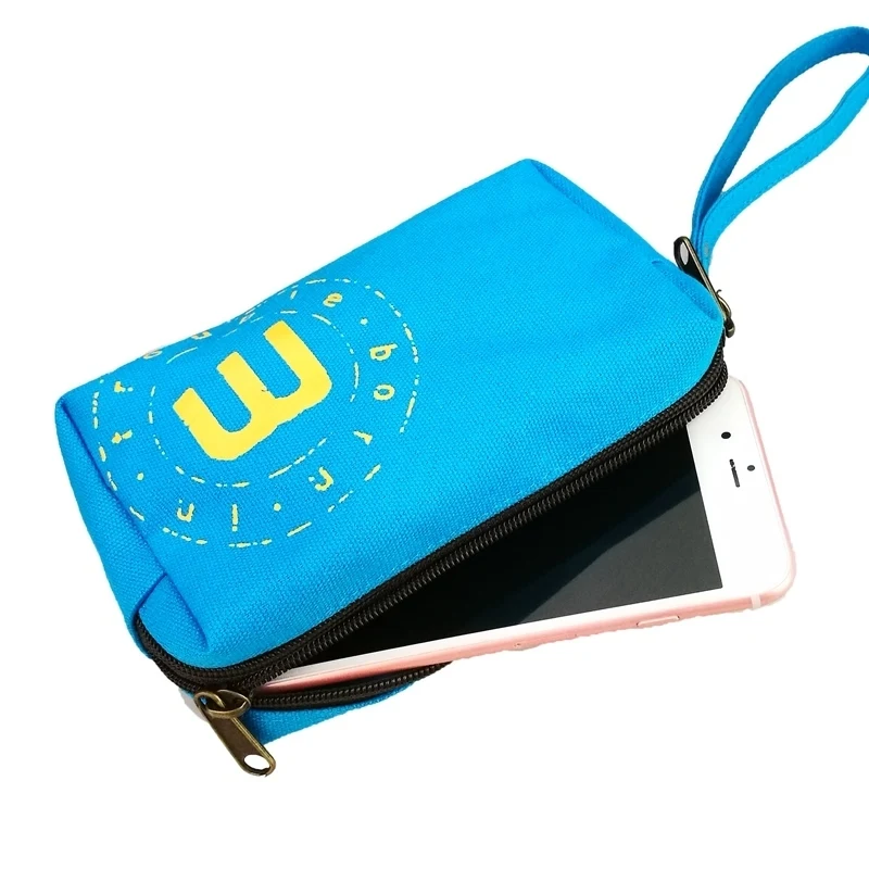 Sale Canvas Organizer Storage Bag for Men Women Small Handy Coin Pouch Male Female Wallet Lady Purse Mobile Phone iPhone  Holder