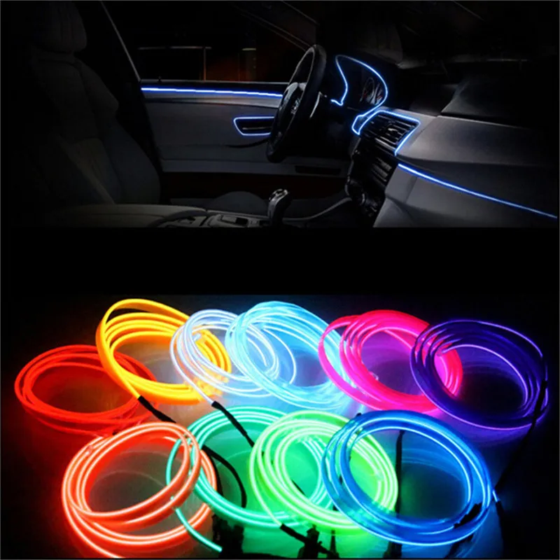

Dozzlor 10 Colors 44.48 Inch Novelty Lighting Car Decoration Cold Light Strips Light String for Sign Decoration Home Decor