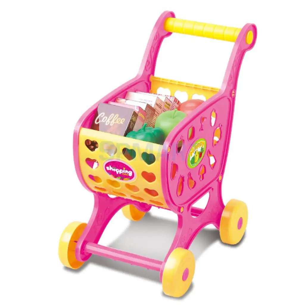 Buy Shopping Cart with Pretend Food Fruits Vegetable